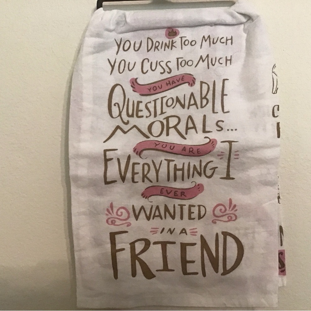 Primitives By Kathy friendship hostess gift dish towel